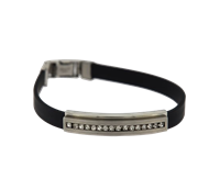 Bracciale Zamberlan Gioielli Uomo in Acciaio Zircone BR3-106 - BR3-106